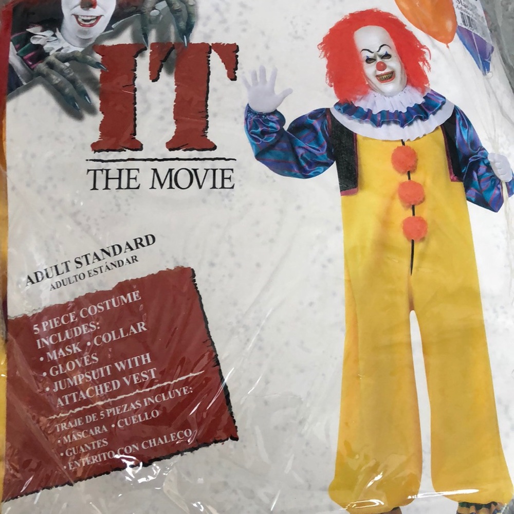 It: The Movie PennyWise Adult Costume! New!